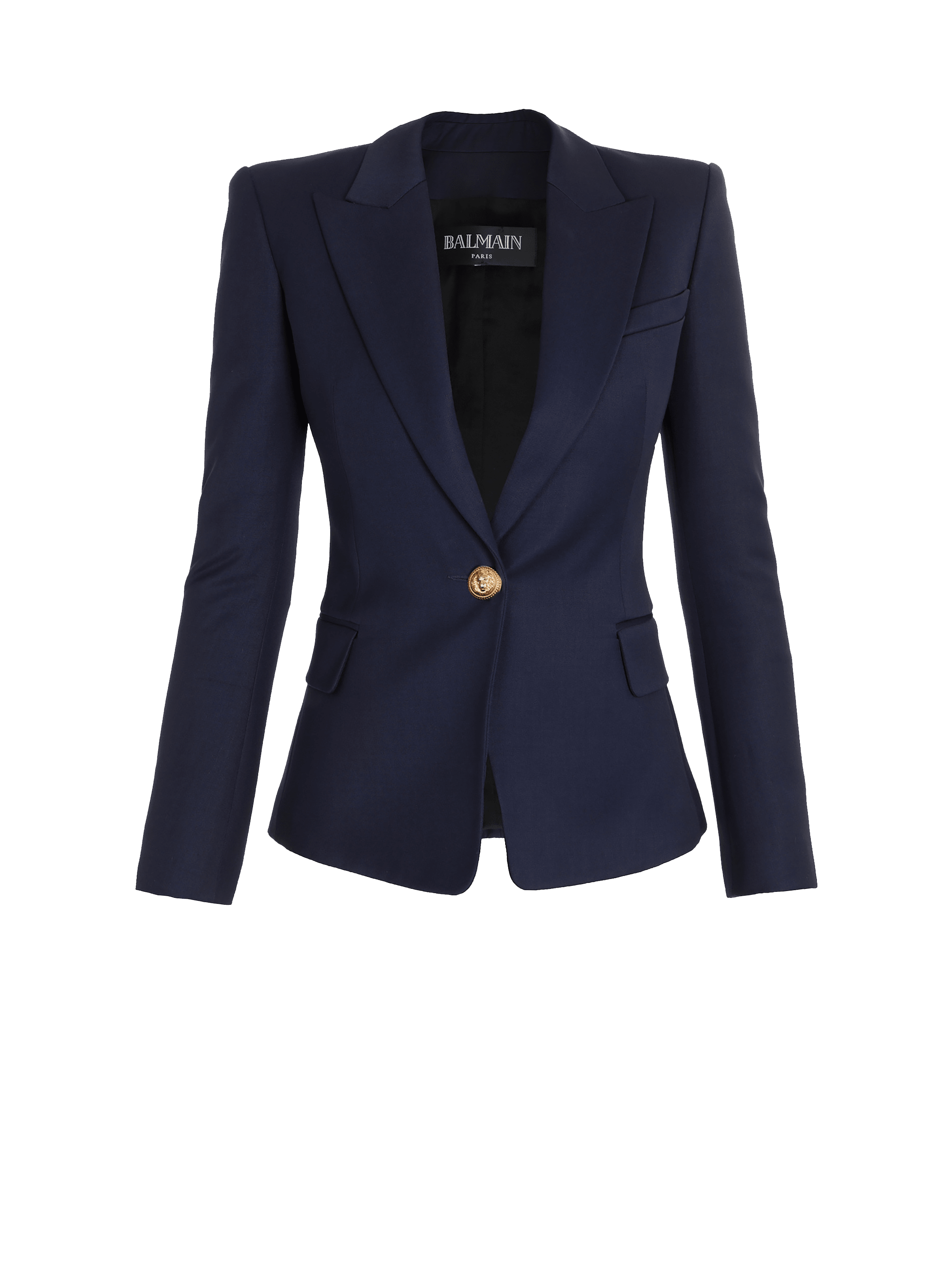 One-button wool blazer